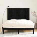 vidaXL Tête de lit murale Noir 159 5x3x110 cm Bois massif de pin