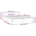 vidaXL Cadre de lit sans matelas gris clair 140x190 cm velours