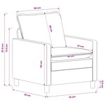 vidaXL Canapé Gris foncé 76 x 81 x 87 5 cm Polyester