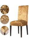 Housses de chaise en velours 56 x 48 x 48 cm - Doré