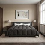 vidaXL Duvet complet toute l'année Anthracite 200 x 200 cm Microfibre