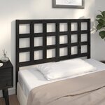 vidaXL Tête de lit Noir 125 5x4x100 cm Bois massif de pin