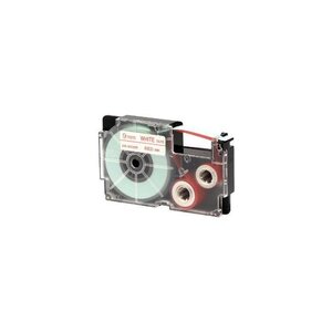 Ruban label Printer, 9 mm de large, 8 m long rouge sur blanc CASIO