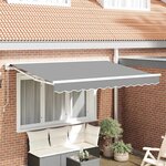 vidaXL Cadre de auvent Blanc 3.5 x 2 m Acier thermolaqué  aluminium