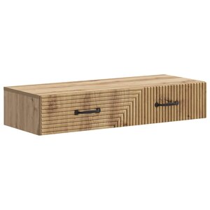 vidaXL Table d'appoint murale Chêne artisanal 87 5 x 34 5 x 17 cm