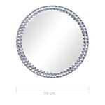 vidaXL Miroir mural 50 cm Verre trempé