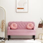 vidaXL Banc avec dossier rose 119 5x64 5x75 cm velours