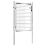 vidaXL Porte de jardin Acier galvanisé 105x150 cm Argenté