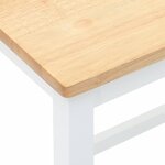 VidaXL Chaises de bar 2 Pièces blanc bois massif d'hévéa