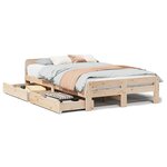 vidaXL Cadre de lit sans matelas 135x190 cm bois de pin massif