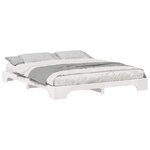 vidaXL Cadre de lit Blanc 200 x 220 cm Pin massif