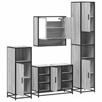 vidaXL Ensemble de meubles de salle de bain 4 Pièces sonoma gris