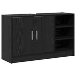 vidaXL Cabinet de Lavabo Chêne Noir 90x29x55 cm Bois d'Ingénierie