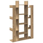 vidaXL Bibliothèque chêne artisanal 86x25 5x140 cm bois d'ingénierie