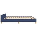 vidaXL Cadre de lit sans matelas bleu tissu