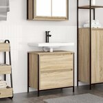 vidaXL Meuble de salle de bain lavabo et tiroirs chêne sonoma