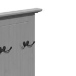 vidaXL Armoire de couloir avec crochets BODO gris 50x40x157 cm