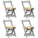 vidaXL Ensemble à manger papillon 5 Pièces Corona pliable gris bois pin