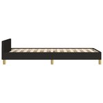 vidaXL Cadre de lit sans matelas noir 80x200 cm tissu