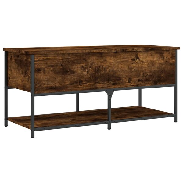 vidaXL Banc de rangement chêne fumé 100x42 5x47 cm bois d'ingénierie
