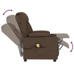 vidaXL Fauteuil de massage Marron Tissu