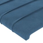 vidaXL Tête de lit avec oreilles Bleu foncé 147x16x118/128 cm Velours