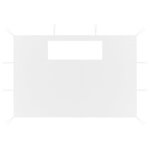 Vidaxl parois latérales de belvédère fenêtres 2pièces 4x2 1m blanc 70g/m²