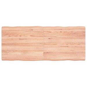 vidaXL Dessus de table bois massif traité bordure assortie