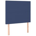 vidaXL Sommier à lattes de lit avec matelas Bleu 90x200 cm Tissu