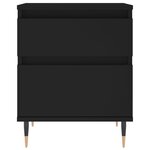 vidaXL Table de chevet Noir 40x35x50 cm Bois d’ingénierie