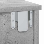 vidaXL Table de chevet Gris béton 40 x 31 x 15 cm Bois d'ingénierie