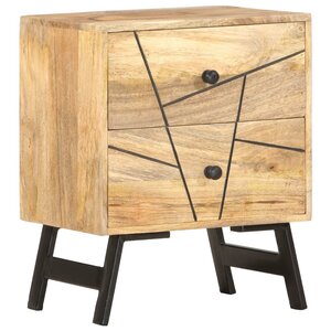 vidaXL Table de chevet 40x30x50 cm Bois de manguier massif