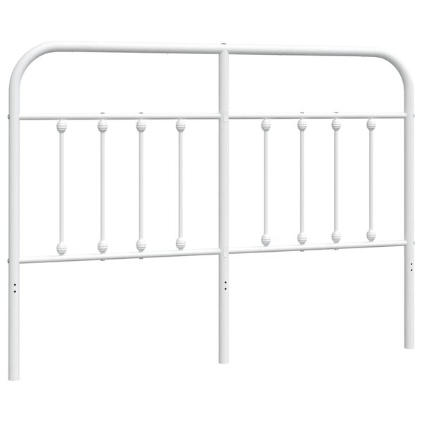 vidaXL Tête de lit métal blanc 150 cm