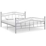 vidaXL Cadre de lit sans matelas gris métal 140x200 cm