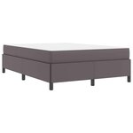 vidaXL Cadre de lit avec matelas Gris 140 x 190 cm tissu