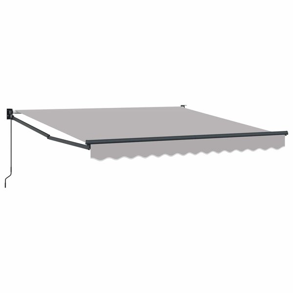 vidaXL Auvent Rétractable Gris clair 350 x 250 cm