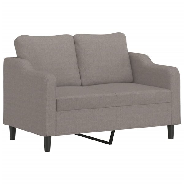 vidaXL Canapé à 2 places Taupe 140 cm Tissu