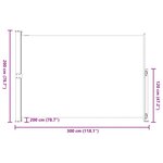 vidaXL Auvent latéral rétractable de patio 200x300 cm Bleu