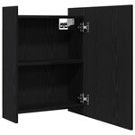 Armoire Miroir de Salle de Bain vidaXL - Chêne Noir 62 5x20 5x64cm en Bois d'ingénierie