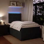 vidaXL Sommier à lattes de lit avec matelas Noir 120x200 cm Velours