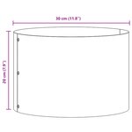 vidaXL Pot en Métal Galvanisé Galvanisé Métal Galvanisé 30 cm de diamètre