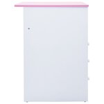 Bureau table poste de travail meuble d'ordinateur informatique étude pour enfants Inclinable Rose et rose 02_0023933