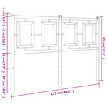vidaXL Tête de lit métal blanc 120 cm