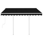 vidaXL Auvent rétractable automatique et poteaux 3 5x2 5 m Anthracite
