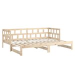 vidaXL Lit coulissant sans matelas bois de pin massif 2x(90x200) cm