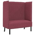 vidaXL Canapé à Haut Dossier Rouge bordeaux 109 x 56 x 121 cm tissu
