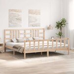 vidaXL Cadre de lit sans matelas 200x200 cm bois massif de pin