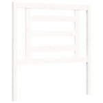 vidaXL Cadre de lit avec tête de lit blanc 90x200 cm bois massif