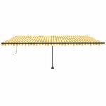 vidaXL Auvent automatique sur pied 600x300 cm Jaune/Blanc