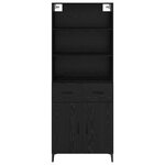 vidaXL Haut Armoire Chêne noir 69 5 x 34 x 180 cm Bois d'ingénierie